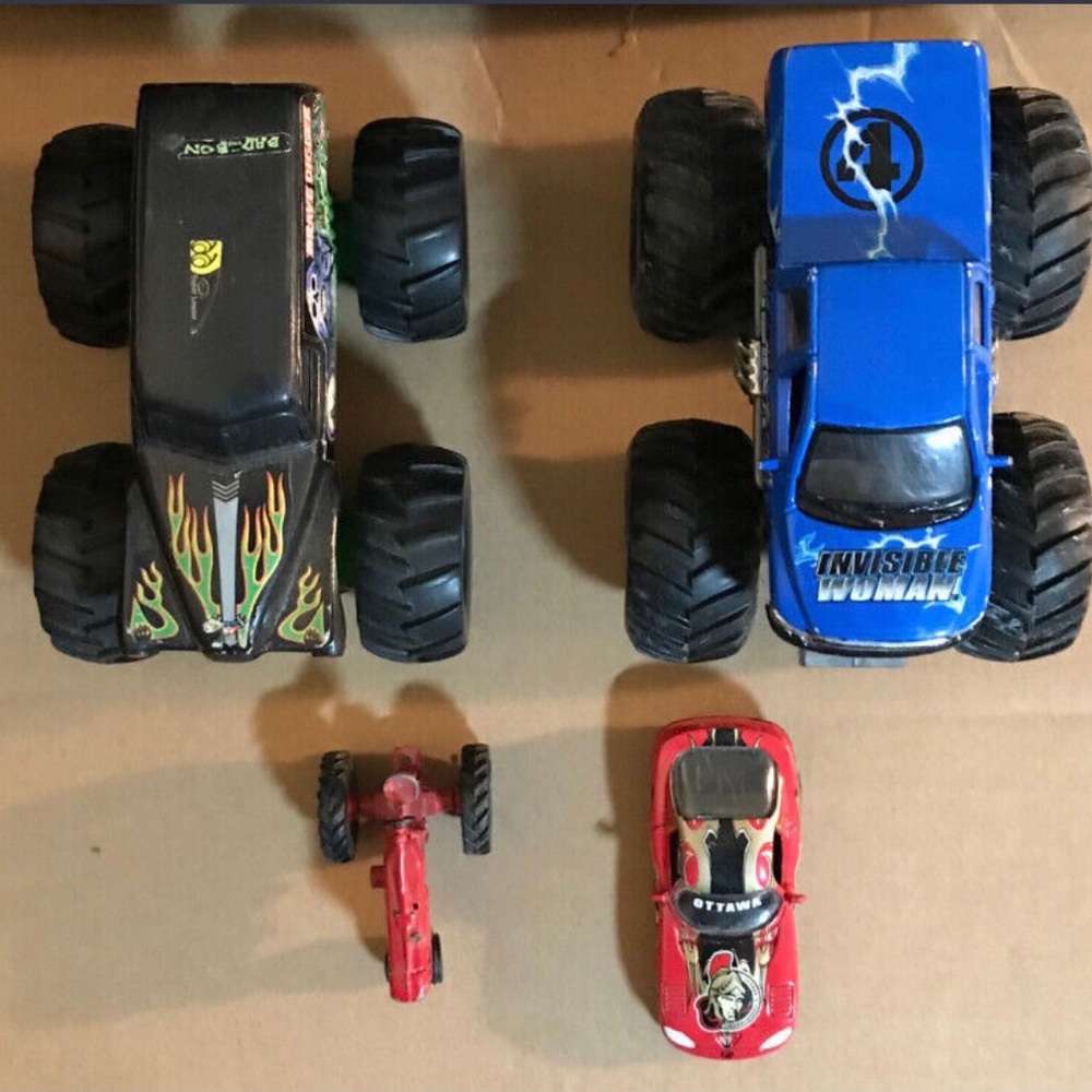 Lot of 4 monster jam cars